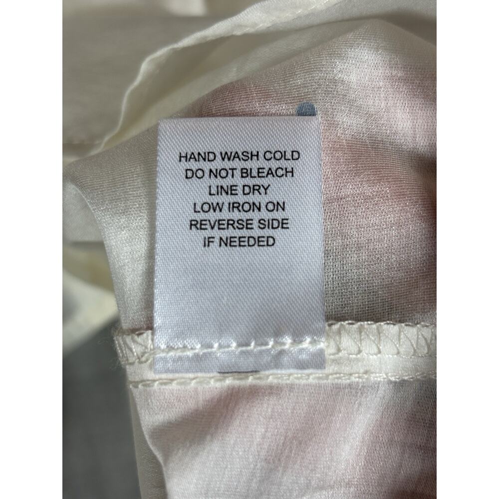 Bailey 44 Sheer Button Down Cream Medium Rhinesto… - image 5